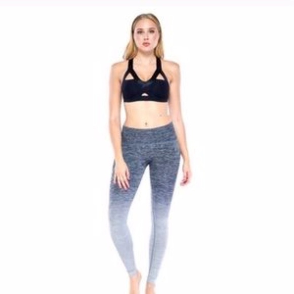 Live Electric Seamless Yoga Leggings, Tummy Control New Gray Ombre - Picture 1 of 11